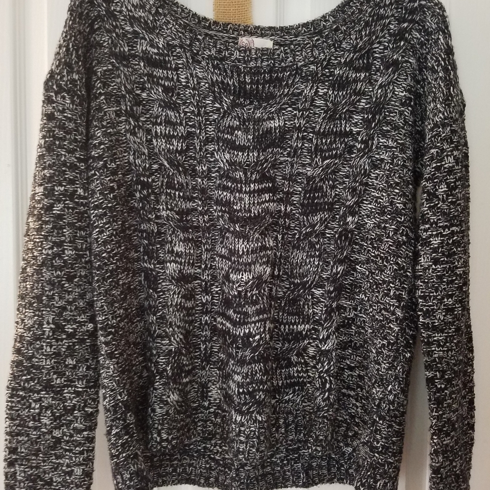 Black & White Sweater by SO, Medium